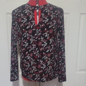 MICHAEL Michael Kors Black and White Cut Out Blouse